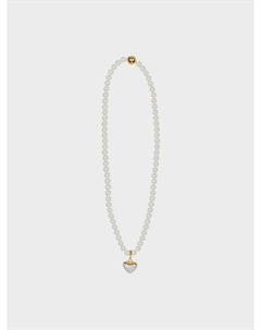 Колье с подвеской "сердце", белый Tais
