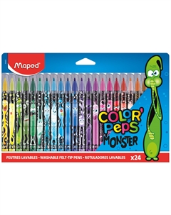 Фломастеры ColorPeps Monsters, 24 шт. Maped