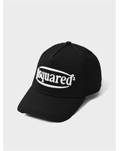 Бейсболка с белым лого, черная Dsquared2