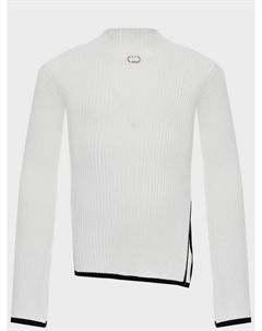 Водолазка с асимметричным подолом, белая Twinset