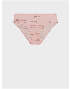 Трусы с текстовым принтом, розовые Sanetta