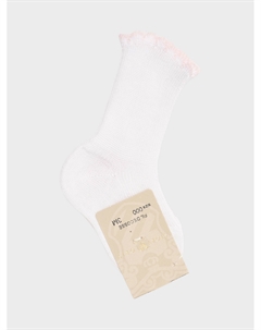Носки с розовым кантом, белые Story loris