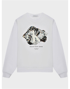 Свитшот с лого, белый Calvin klein