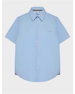 Рубашка с короткими рукавами, голубая Boss