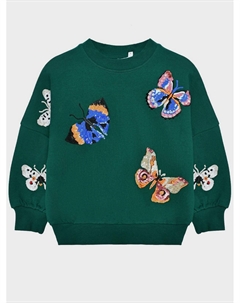 Свитшот с бабочками из пайеток Molo