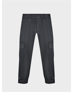 Черные брюки-карго из эко-кожи Dan maralex