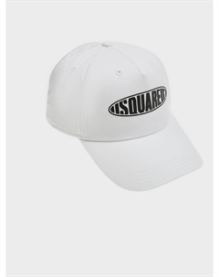 Бейсболка с черным лого, белая Dsquared2