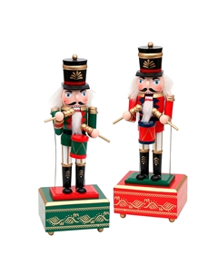 Новогодний сувенир "Щелкунчик на музыкальной шкатулке" 2 вида, 12x9,5x32 см Sigro collection