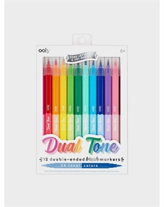 Набор двусторонних цветных фломастеров, 12 шт Ooly