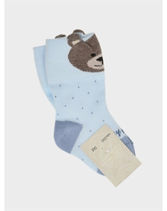 Носки с вышивкой мишки, голубые Story loris