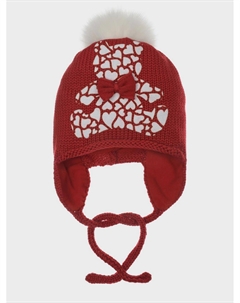 Красная шапка с декором "медвежонок" Catya