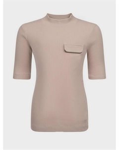 Футболка пудрового цвета с рукавами 3/4 Brunello cucinelli