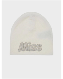 Белая шапка с декором "MISS" Regina