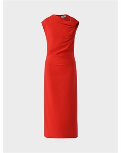 Платье с драпировкой, красное Msgm