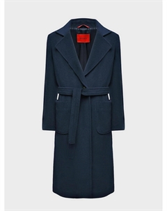 Пальто шерстяное с поясом, синий Max&co