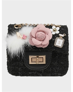 Черная сумка с цветами, 10x12x4 см Rena chris