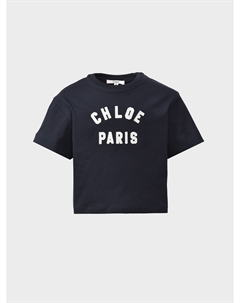 Футболка с лого, синяя Chloe