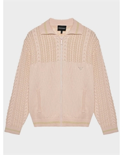 Кардиган с высоким воротом, розовый Emporio armani