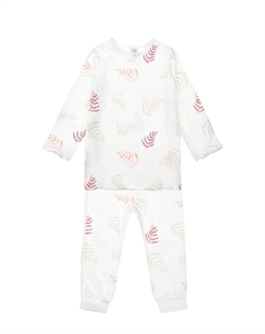 Пижама молочного цвета с растительным принтом Sanetta