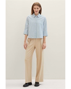 Брюки прямого кроя с защипами Tom tailor