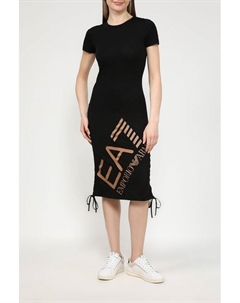 Платье хлопковое с логотипом Ea7