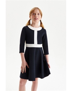 Платье трикотажное с контрастными деталями Silver spoon