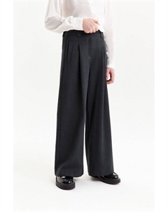 Брюки широкого кроя с защипами Silver spoon