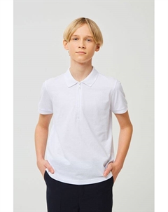 Поло хлопковое с воротником на молнии Смена