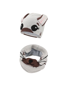 Комплект из шапки и шарфа-снуда с принтом Molo