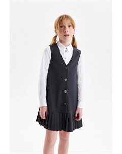 Сарафан с V-образным вырезом и юбкой плиссе Silver spoon