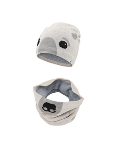 Комплект из шапки и шарфа-снуда с принтом Molo