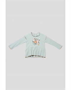 Блуза трикотажная с рюшами и принтом Choupette