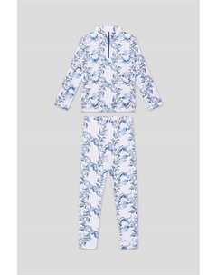 Комплект из толстовки и легинсов с мелким принтом Choupette