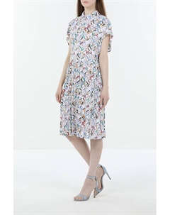 Платье с коротким рукавом и юбкой в складку с принтом Tommy hilfiger