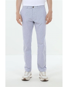 Брюки хлопковые в мелкую полоску Piombo