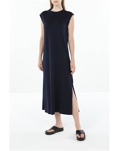 Платье хлопковое без рукавов с разрезом Piombo