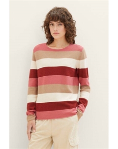 Джемпер хлопковый в полоску Tom tailor