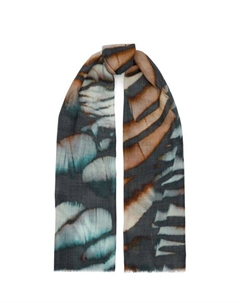 Платок из смесовой шерсти с принтом Eleganzza