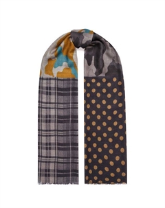 Платок из шерсти и кашемира с принтом Eleganzza