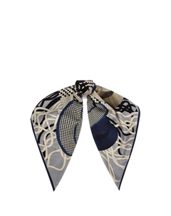 Платок из шелка и шерсти с принтом Eleganzza