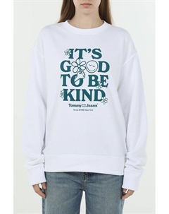 Свитшот хлопковый с логотипом Tommy jeans