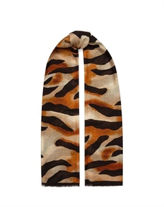 Платок из шелка и шерсти с принтом Eleganzza