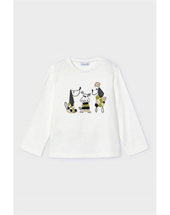 Хлопковый лонгслив с принтом Mayoral