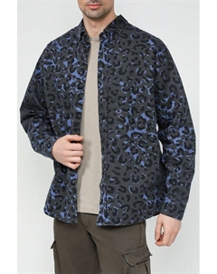 Рубашка из хлопкового твила с леопардовым принтом Boss