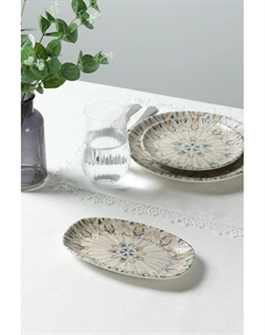 Блюдо овальное фарфоровое Prisma Pioli