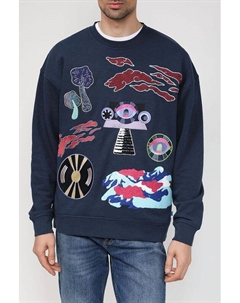 Хлопковый свитшот с нашивками Scotch&soda