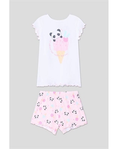 Пижама хлопковая с принтом Ovs