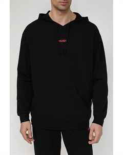 Хлопковое худи с логотипом бренда Hugo