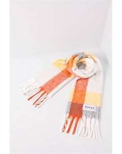 Шарф в клетку с кистями Guess