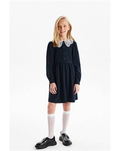 Платье со съемным воротничком Silver spoon